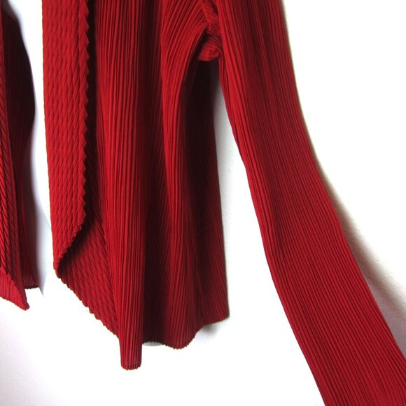 Chico's Size 3 XL 16 Solid Red Jacket / Cardigan Open Front Travelers Collection - Picture 2 of 7